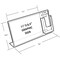 Azar Displays Angled Sign Holder w/ Trifold Pocket Overall Size: 16"W x 8.5"H, PK2 252057 - alternate 3